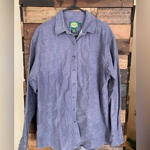 Cabelas Long Sleeve Button Blue Outfitters Shirt Womens Large